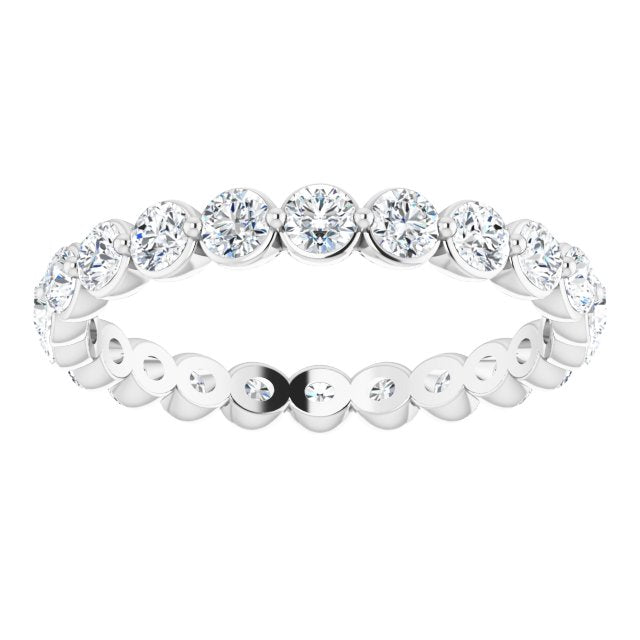 1.32 ct. Round Diamond Eternity Band Delicate Diamond Ring-VIRABYANI